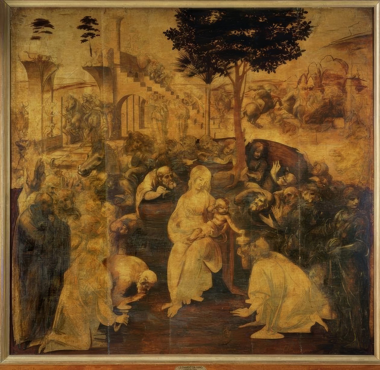 Klanění tří králů od Leonardo da Vinci