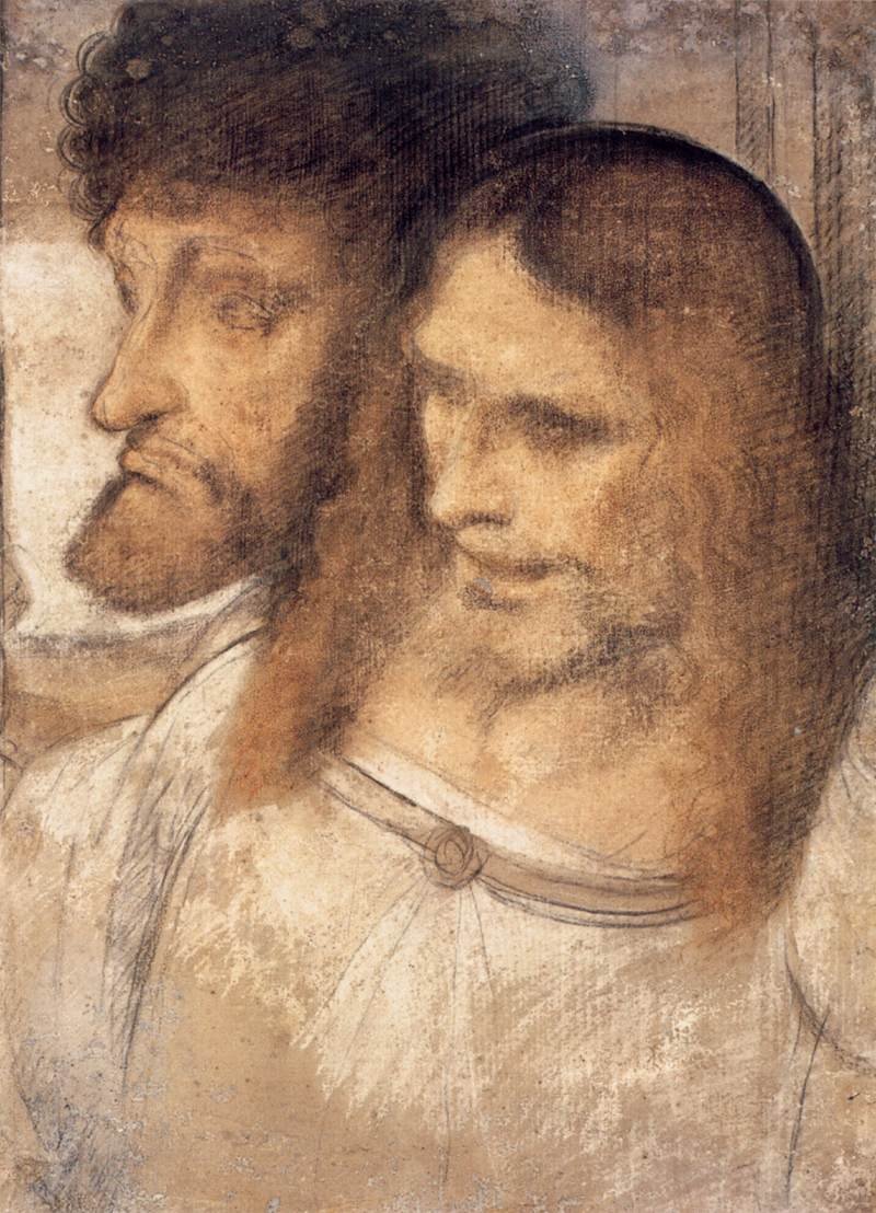 Hlavy sv. Tomáše a Jamese Většího od Leonardo da Vinci