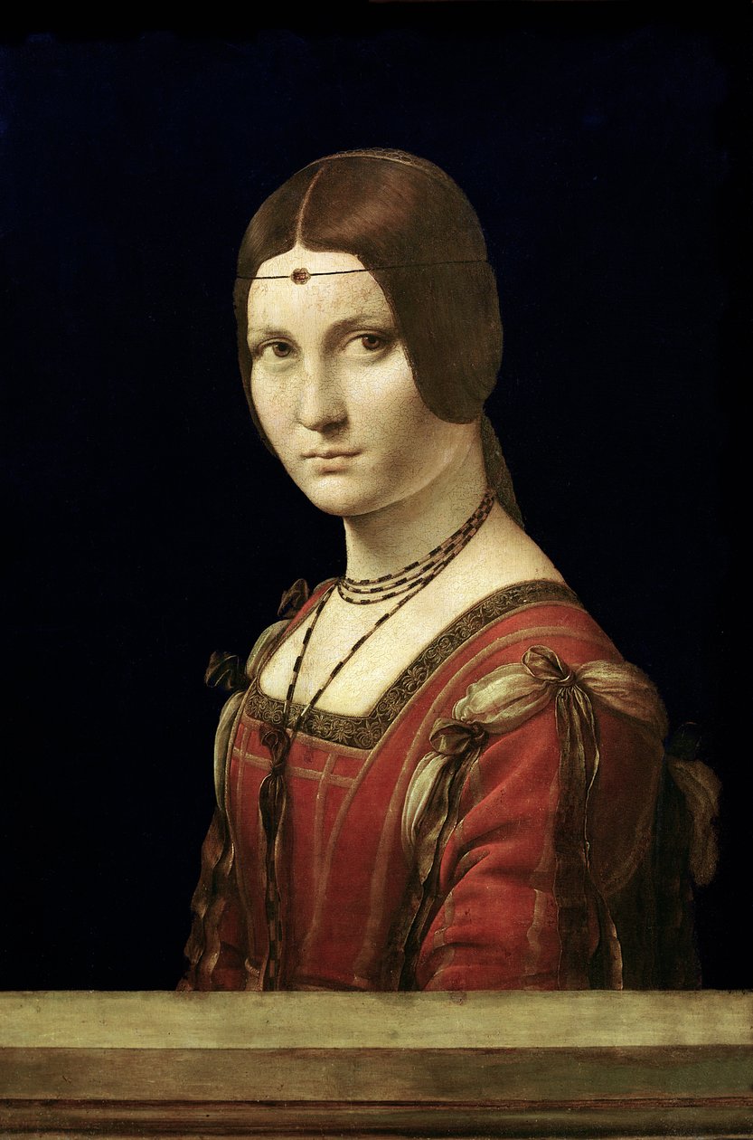 Portrét dámy z milánského dvora, asi 1490-95 od Leonardo da Vinci