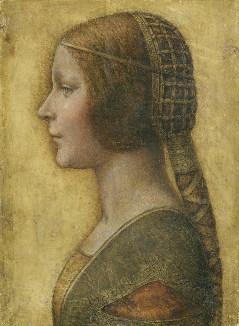 Profil mladé snoubenky od Leonardo da Vinci
