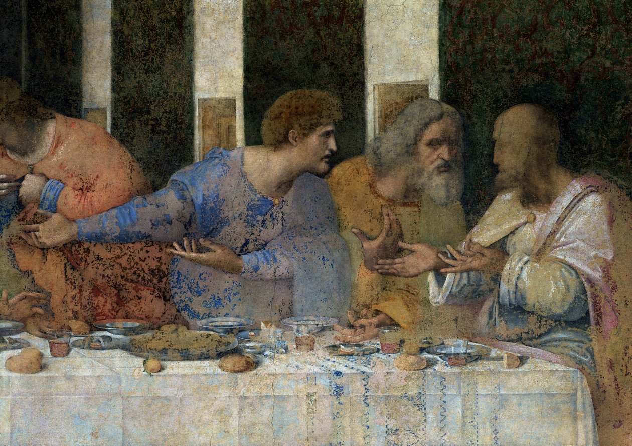 Poslední večeře, 1495-97 (po restaurování) od Leonardo da Vinci