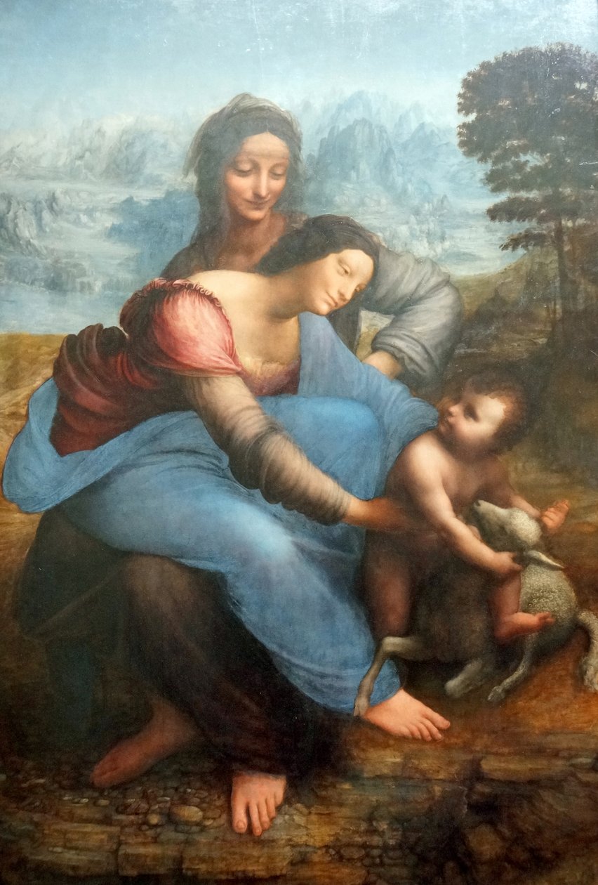 Panna a dítě se svatou Annou od Leonardo da Vinci
