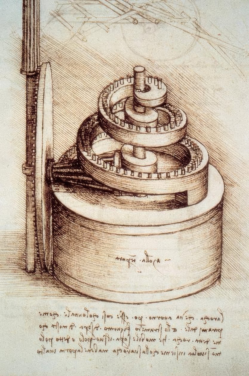 Hnací pružina hodin od Leonardo da Vinci