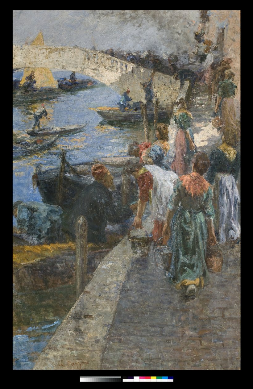 Požár v Chioggii, 1905 od Leonardo Bazzaro
