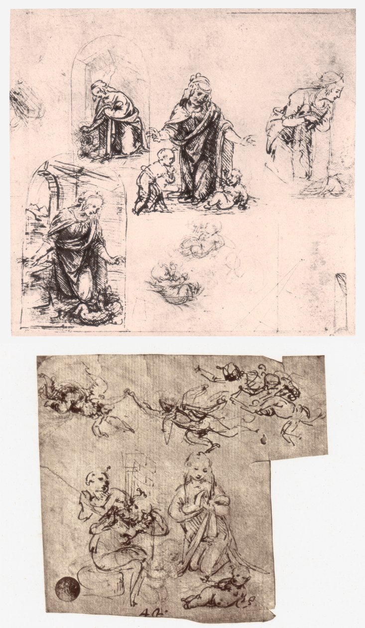 Adoration of the Child, c1483 od Leonardo da Vinci
