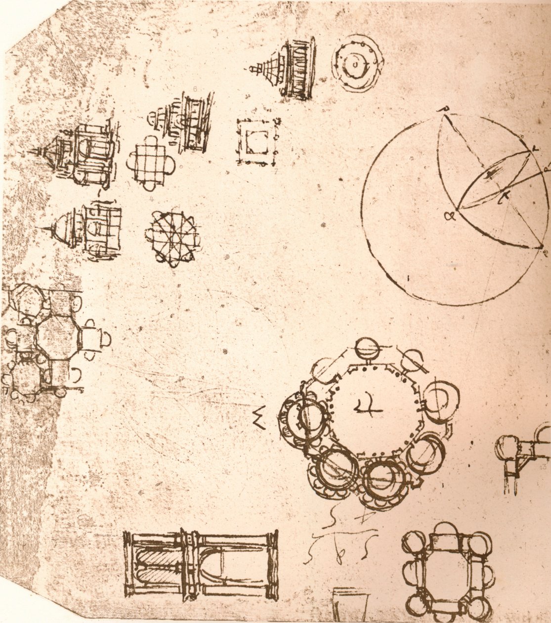 Kresba církevní architektury, c1472-c1519 1883 od Leonardo da Vinci