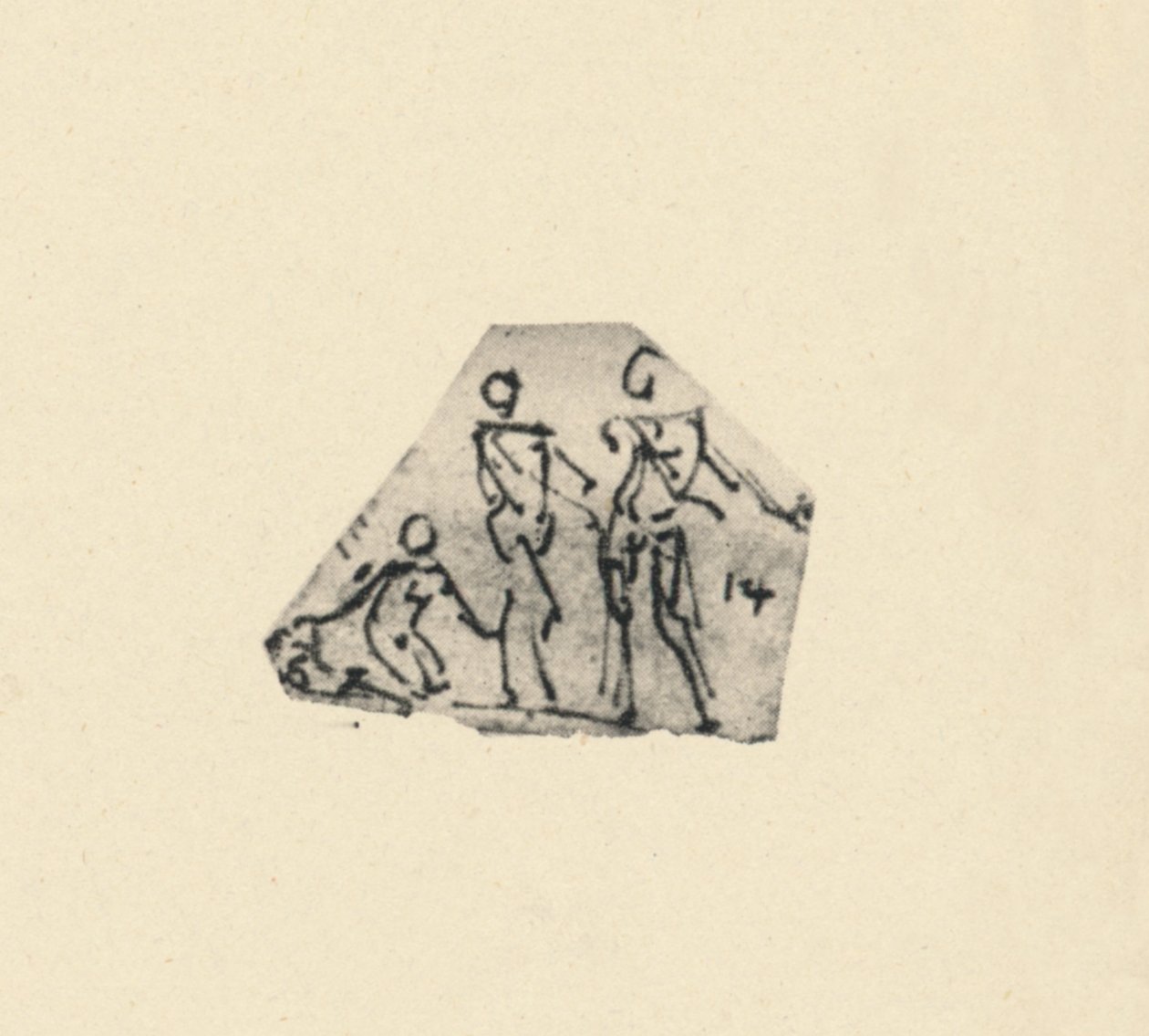 Sketch of Three Figures, c1480 1945 od Leonardo da Vinci