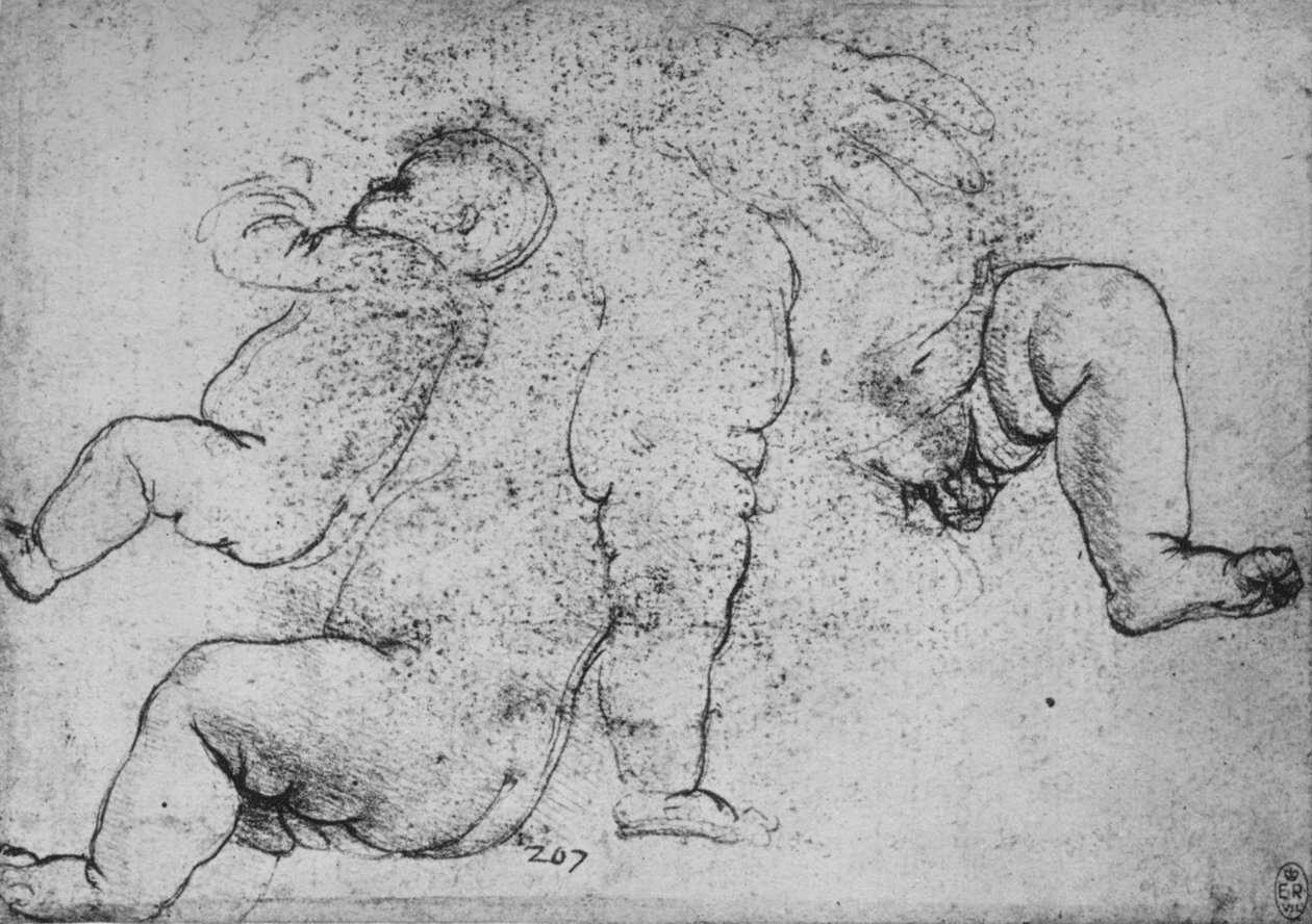 Studie dítěte, c1490 1945 od Leonardo da Vinci