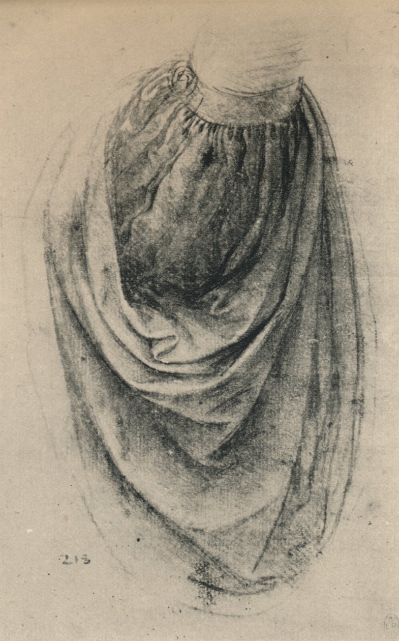 Study of a Sleeve, c1480 1945 od Leonardo da Vinci