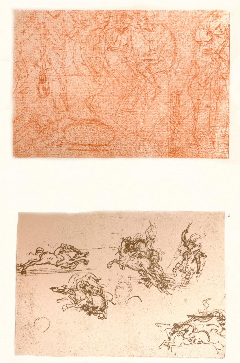 Dvě kresby, c1472-c1519 1883. od Leonardo da Vinci