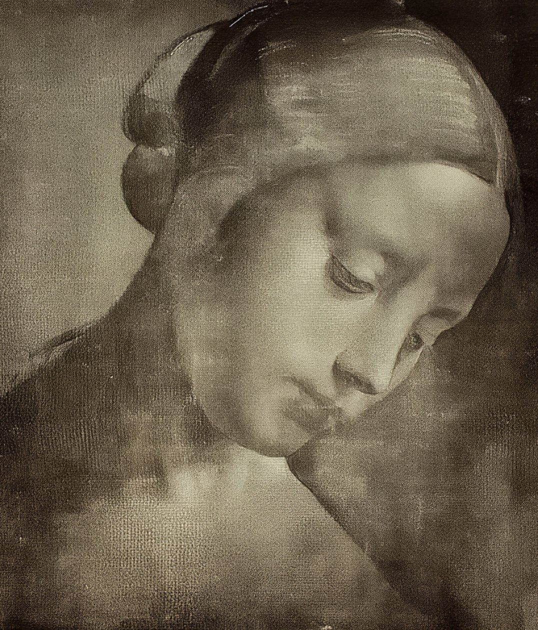 Ženská hlava. 1470-1519 od Leonardo da Vinci