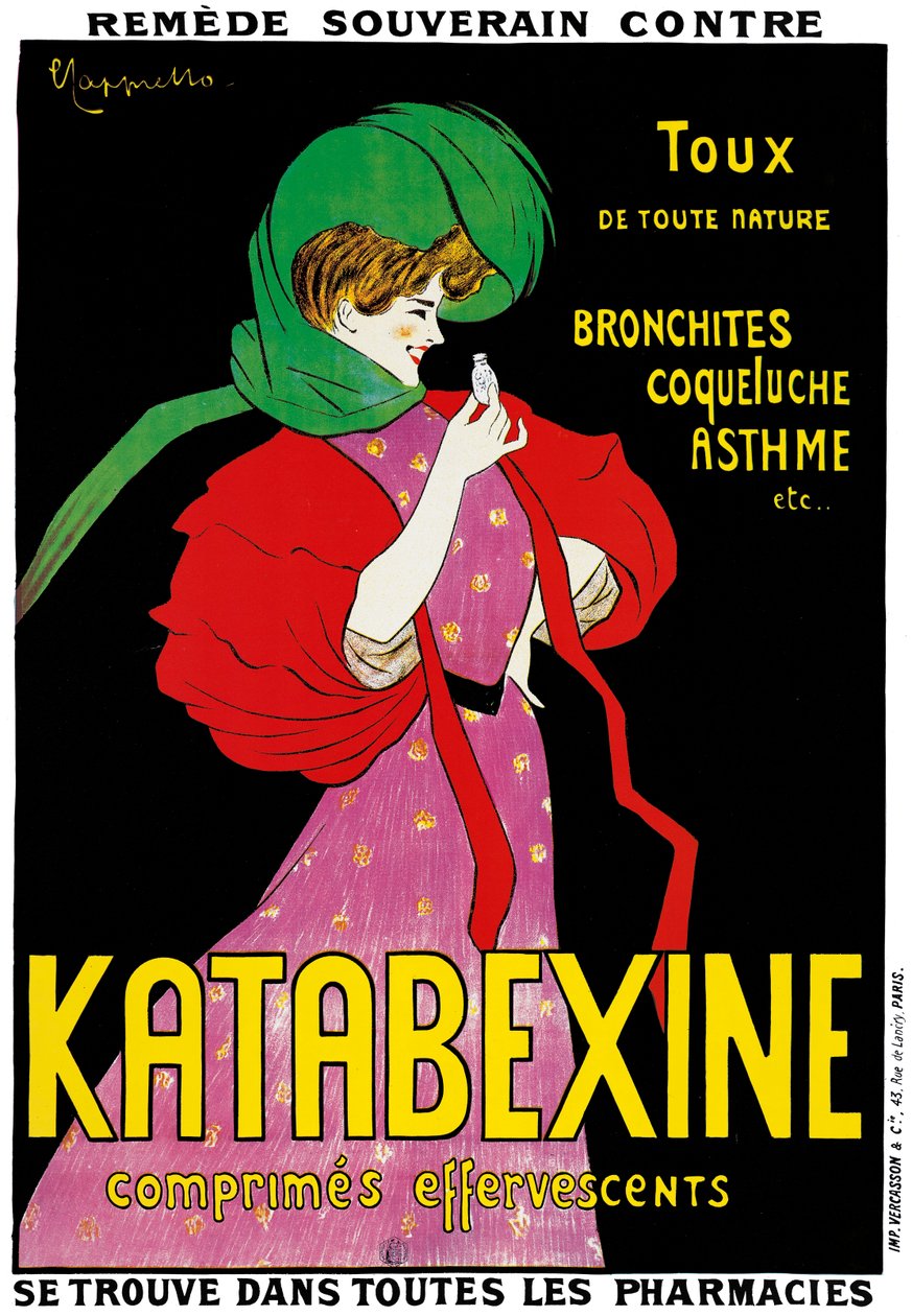 Plakát s reklamou na léky "Katabexine", 1898 od Leonetto Cappiello