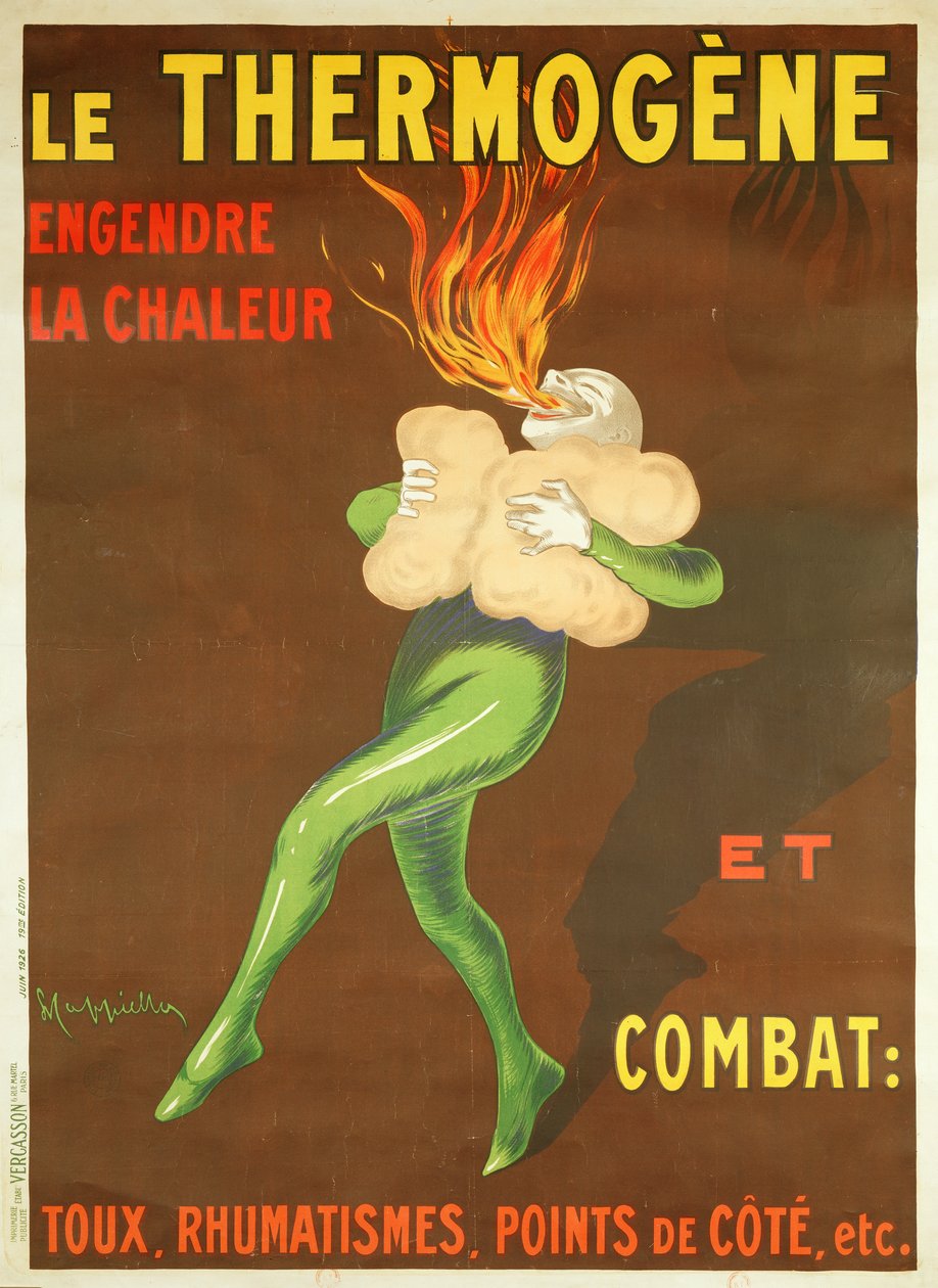 Plakát s reklamou na vyhřívací podložku „Thermogene“, 1926 od Leonetto Cappiello