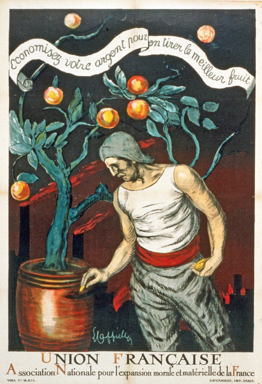 Union Française National Association for Moral and Material Expansion of France, pub. 1914-18 od Leonetto Cappiello