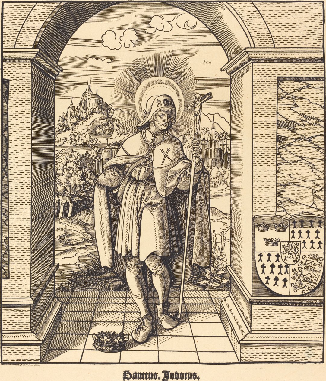Svatý Jodocus od Leonhard Beck