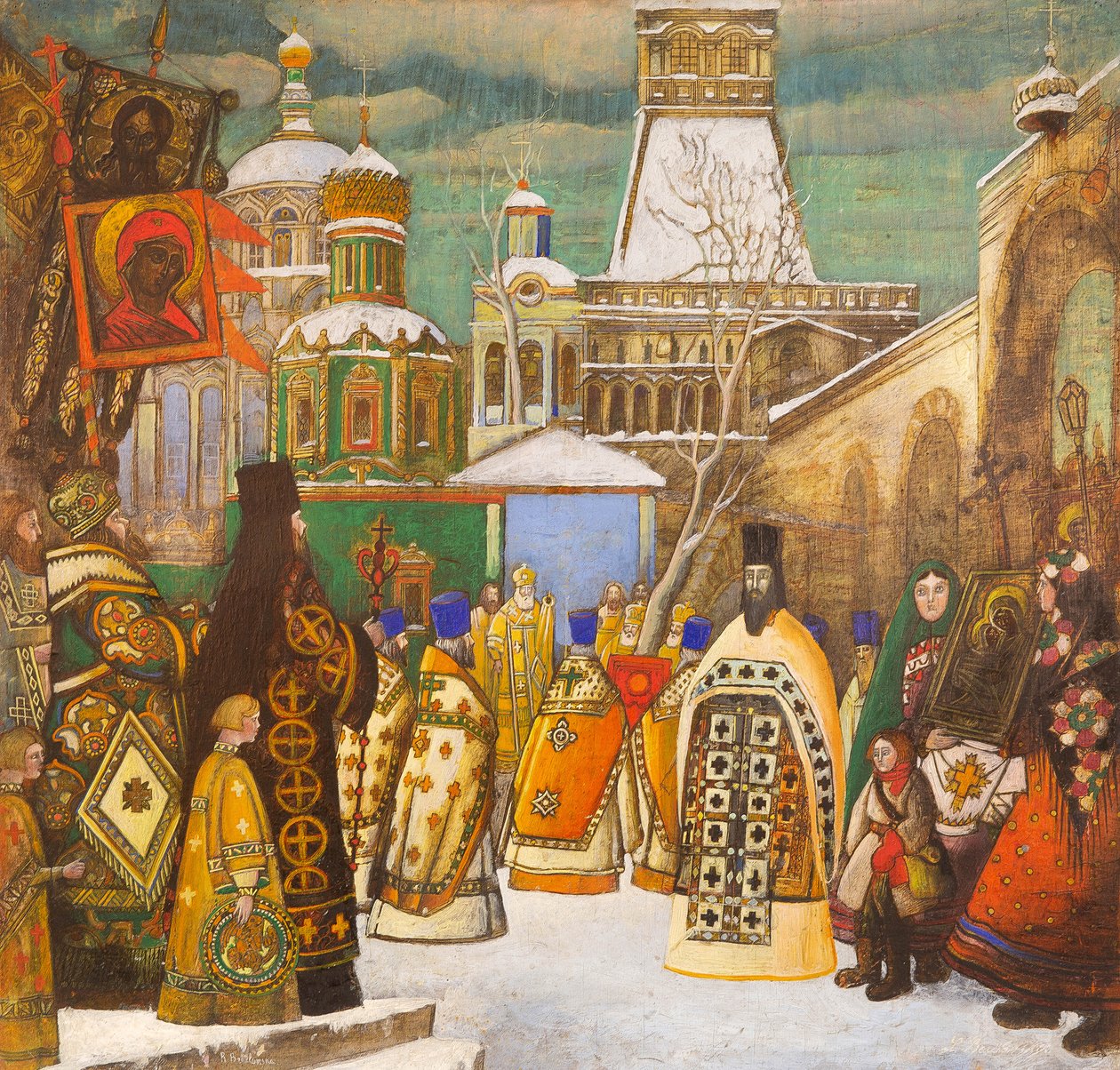 velikonoční průvod. od Leonid Mikhaylovich Brailovsky