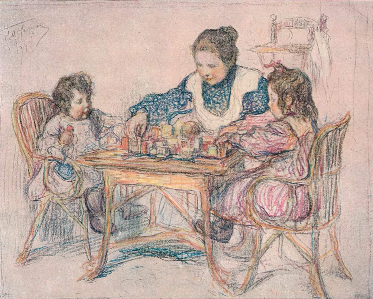 Kresba Leonida Pasternaka, 1904, 1906 od Leonid Osipovic Pasternak