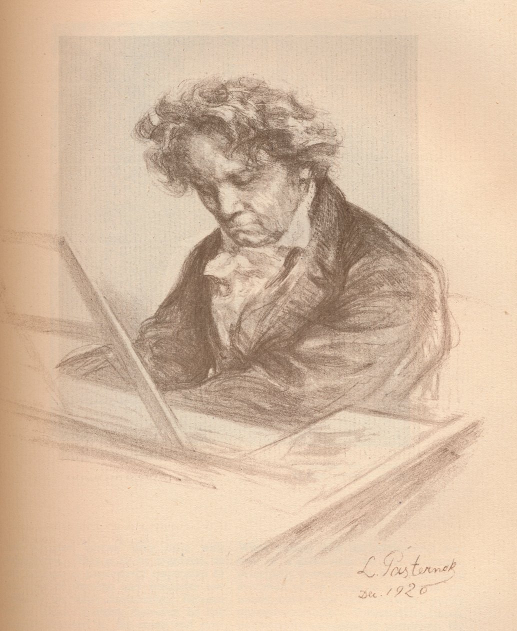 Portrét Beethovena, 1920 od Leonid Osipovic Pasternak