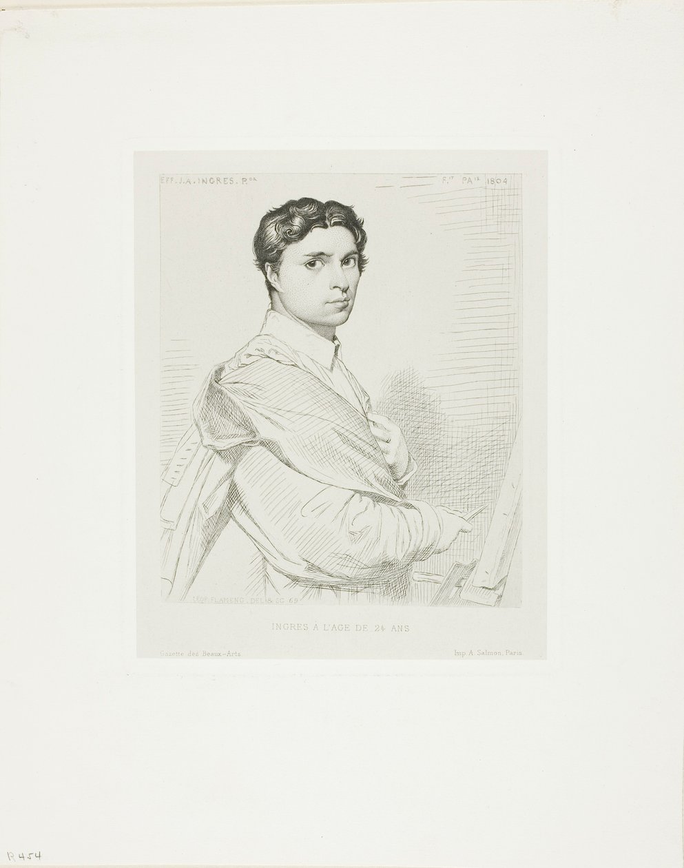Ingres ve věku 24 let od Leopold Flameng