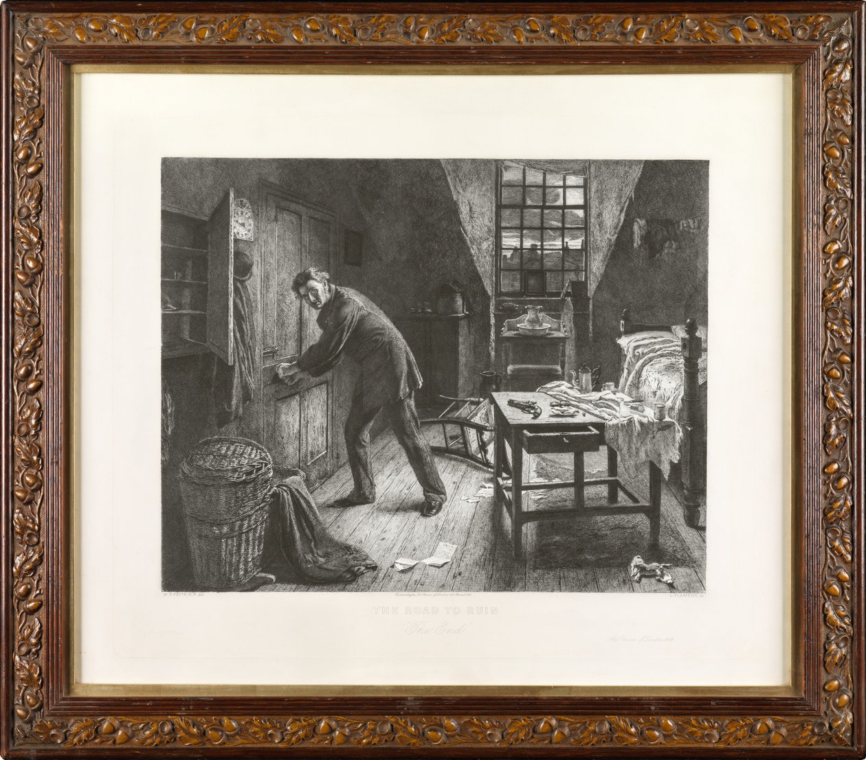 The Road to Ruin: The End (lept) od Leopold Flameng