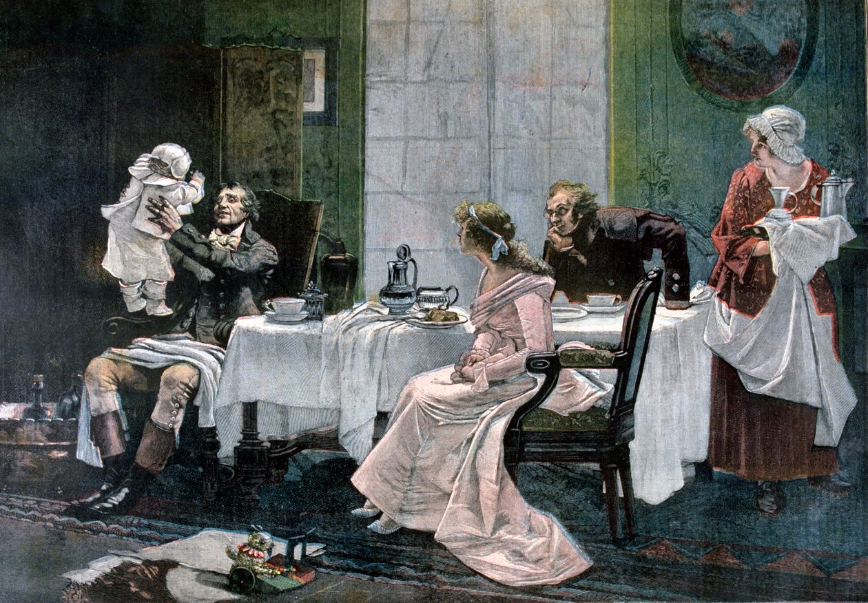 Oběd Camille Desmoulins, 1892 od Leopold Flameng