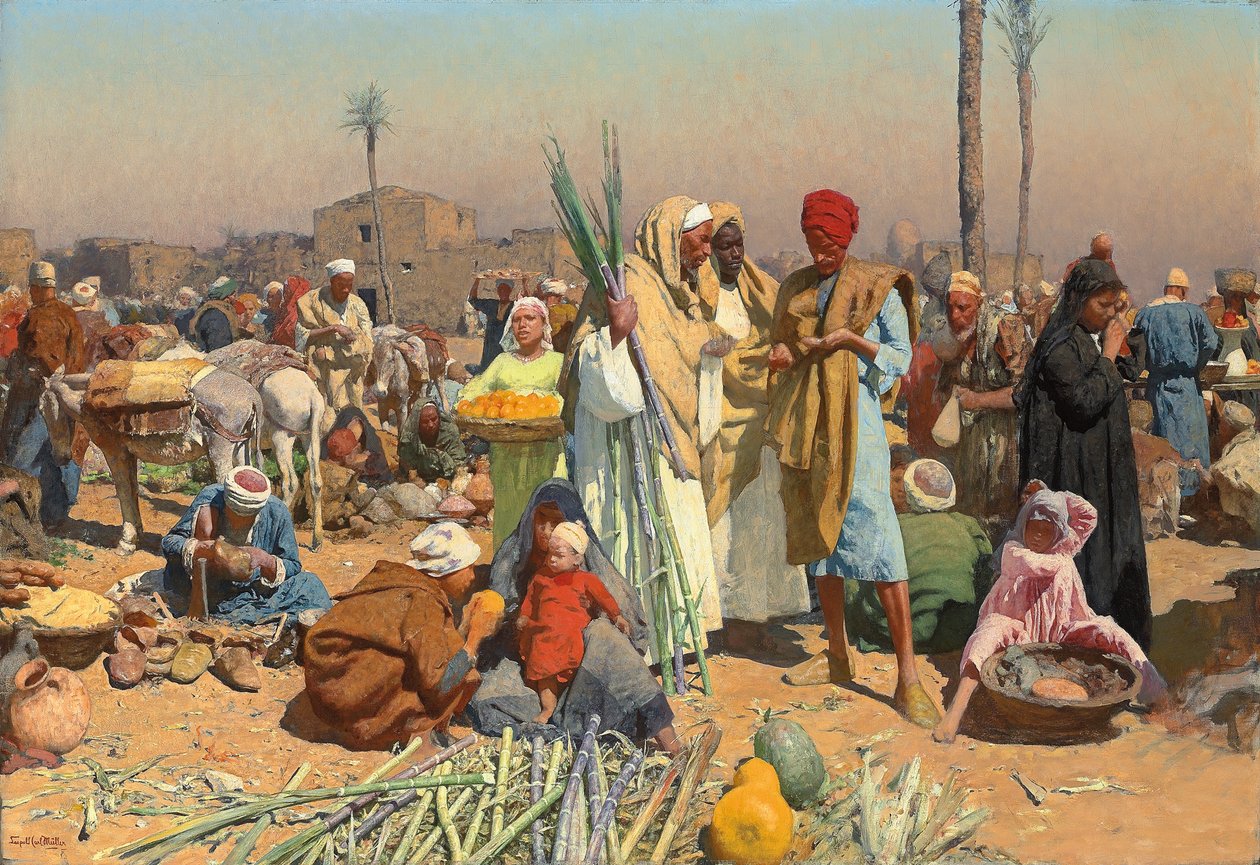 Trh v Dolním Egyptě, od Leopold Karl Muller