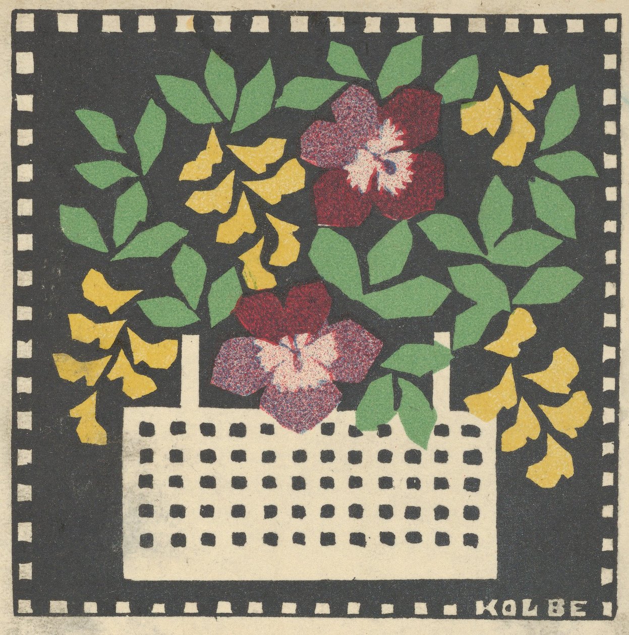 Košík květin, 1907. od Leopoldine Kolbe