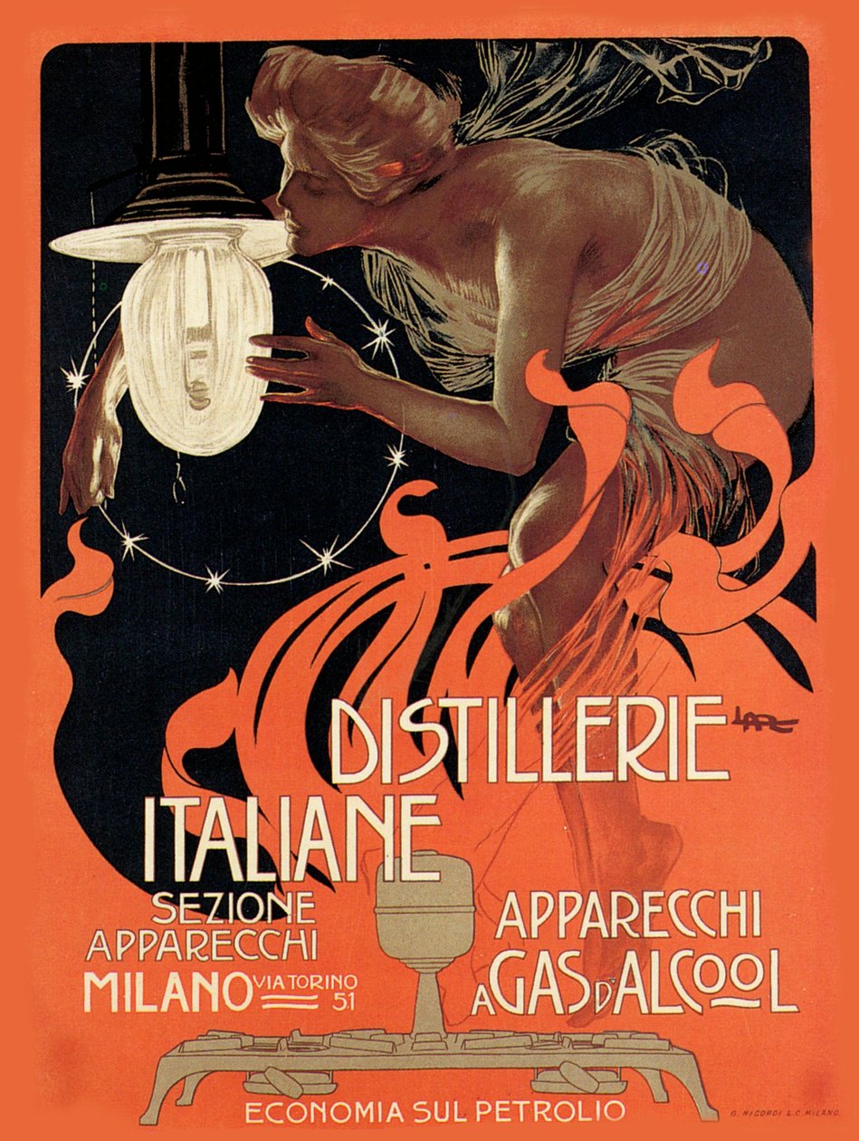 Italské lihovary, 90. léta 19. století. od Leopoldo Metlicovitz