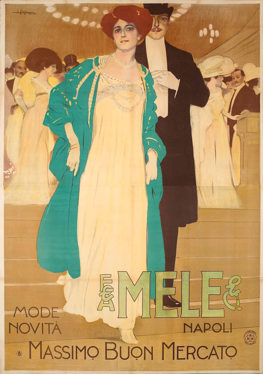 Novinka Mele Mode, 1909. od Leopoldo Metlicovitz