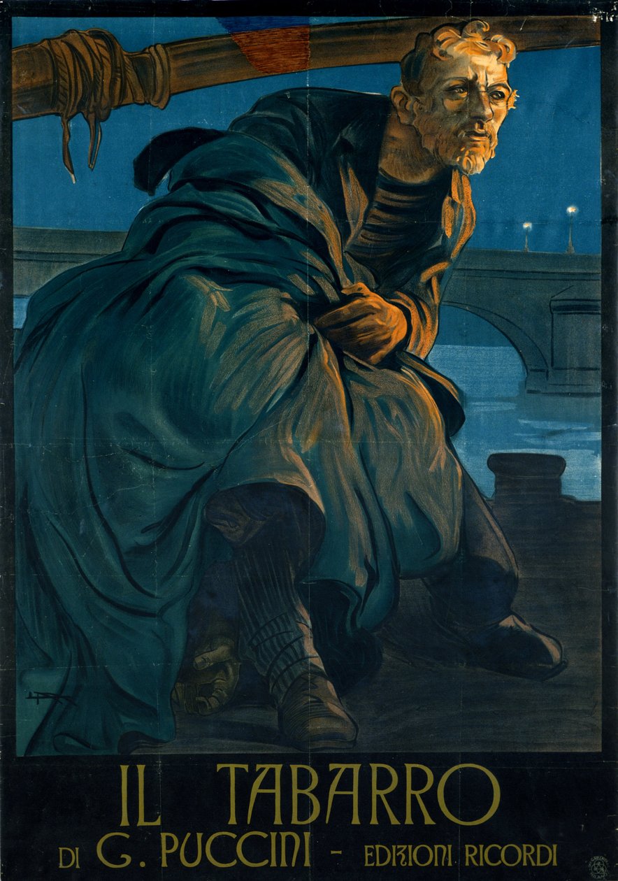 Opera Il tabarro od Giacoma Pucciniho od Leopoldo Metlicovitz