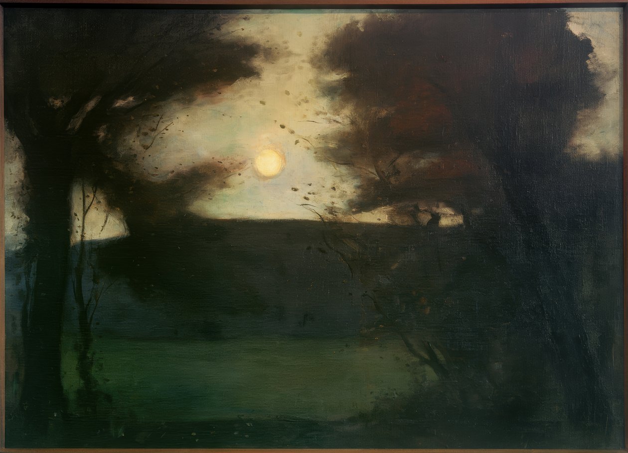 Východ Měsíce nad Grunewaldsee (měsíční krajina) od Lesser Ury