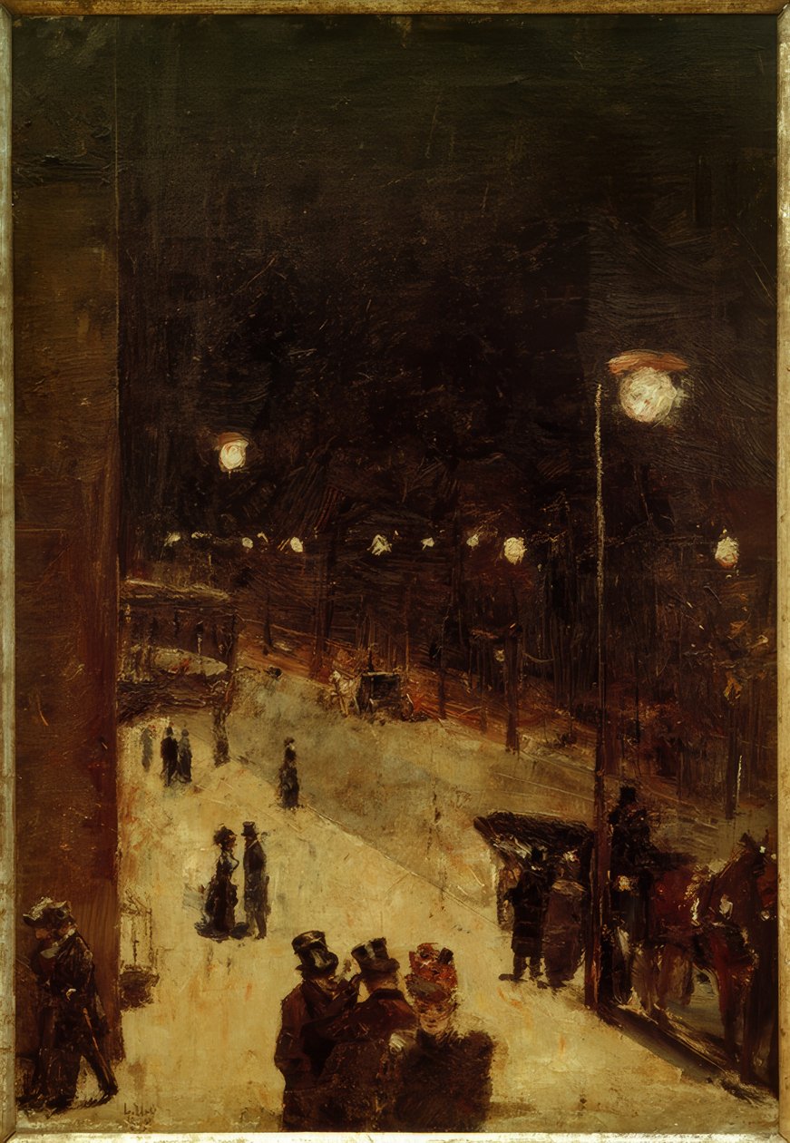 Berliner Strasse v noci od Lesser Ury