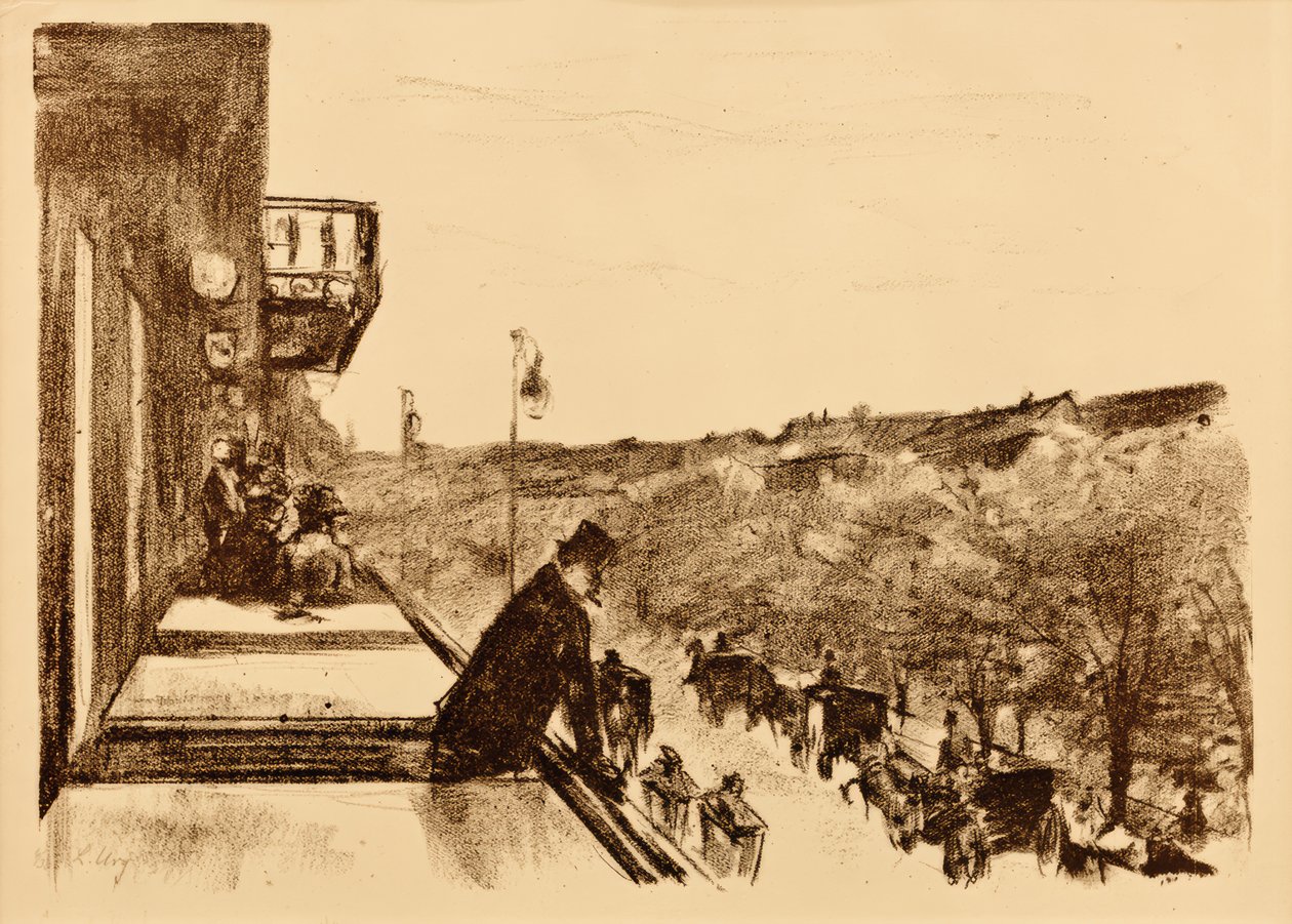 Kávová terasa na Unter den Linden od Lesser Ury