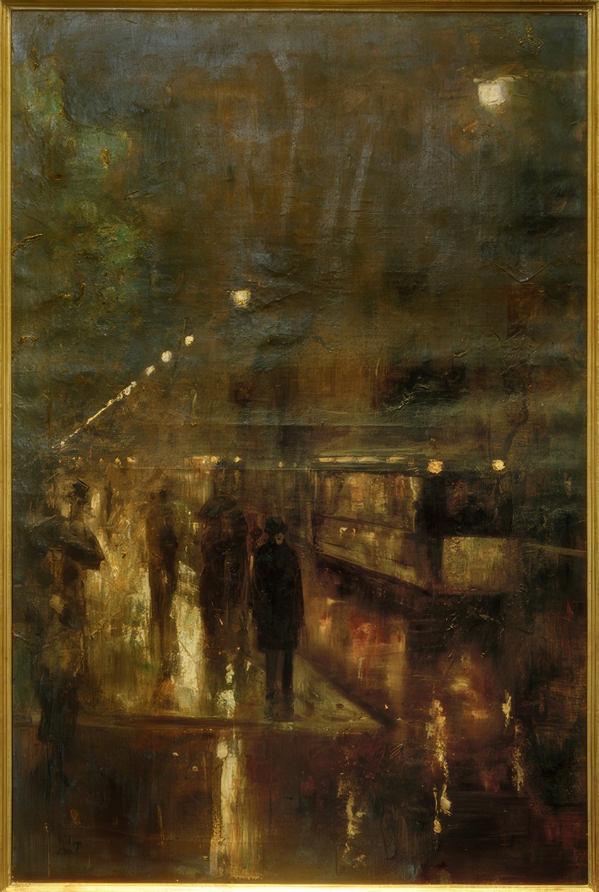 Noční Berlín (Nollendorfplatz) od Lesser Ury