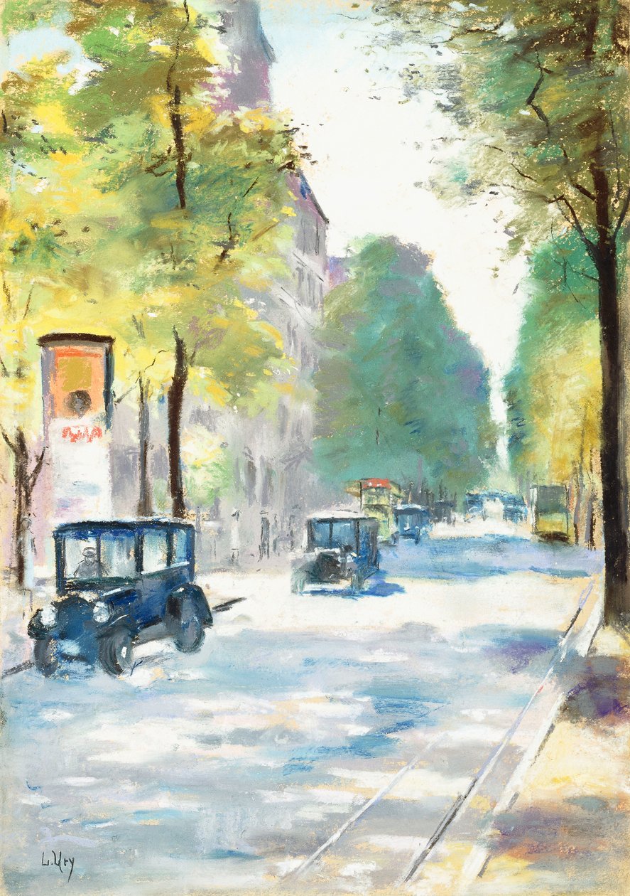 pouliční scéna, od Lesser Ury