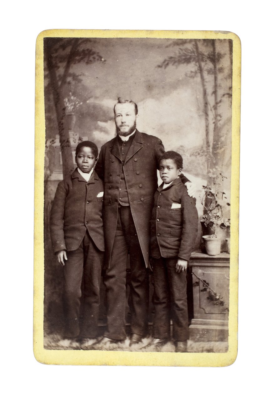 Kinkasa, 11 let, Nkanza, 8 let, Llnagollen, Wales, 1886 (tisk alba) od Lettsome and Sons