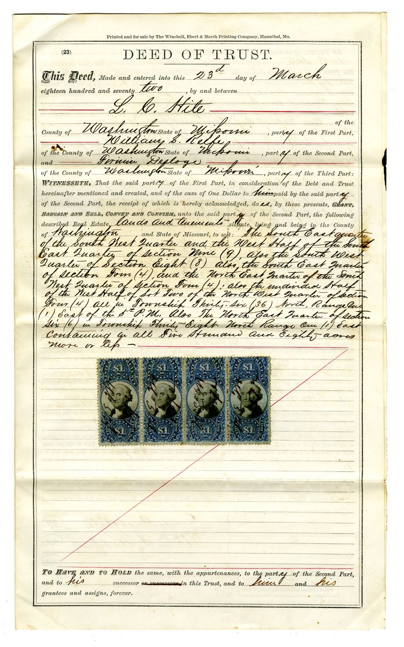 Půjčka od Firmina Desloge L.C. (Lewis Cass) Hite od Lewis Cass Hite