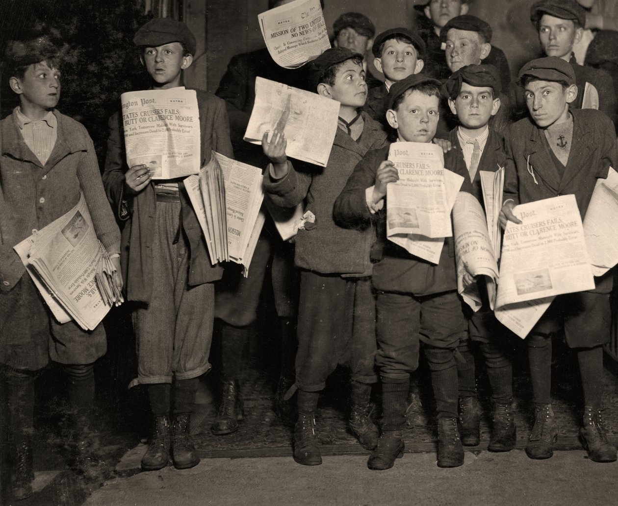 Novináři po půlnoci od Lewis Wickes Hine