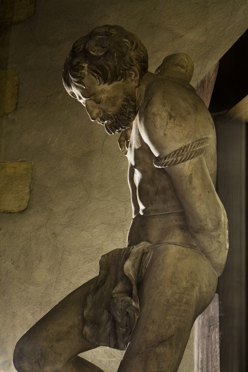 Kalvárie, detail, asi 1530 (malované dřevo) od Ligier Richier