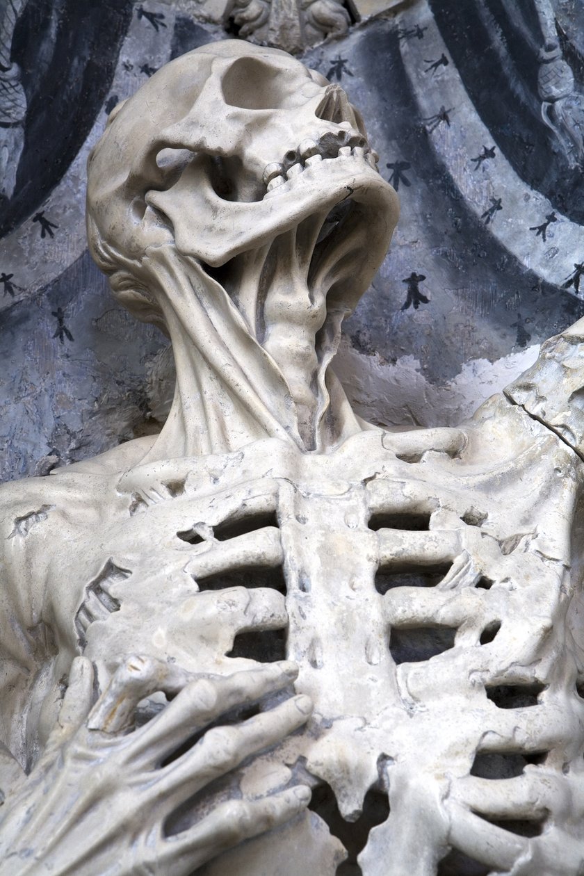 Stažený, nebo The Skeleton, detail od Ligier Richier