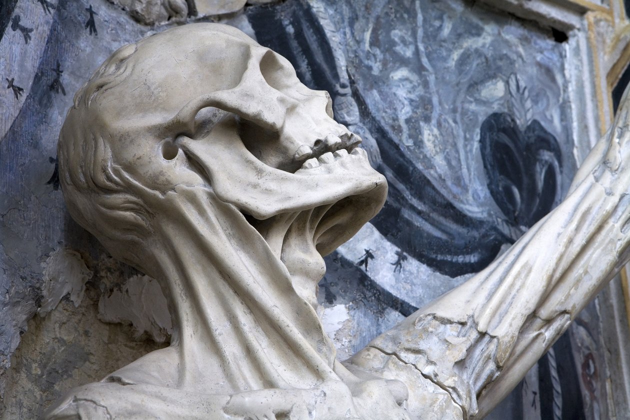 Stažený, nebo The Skeleton, detail od Ligier Richier