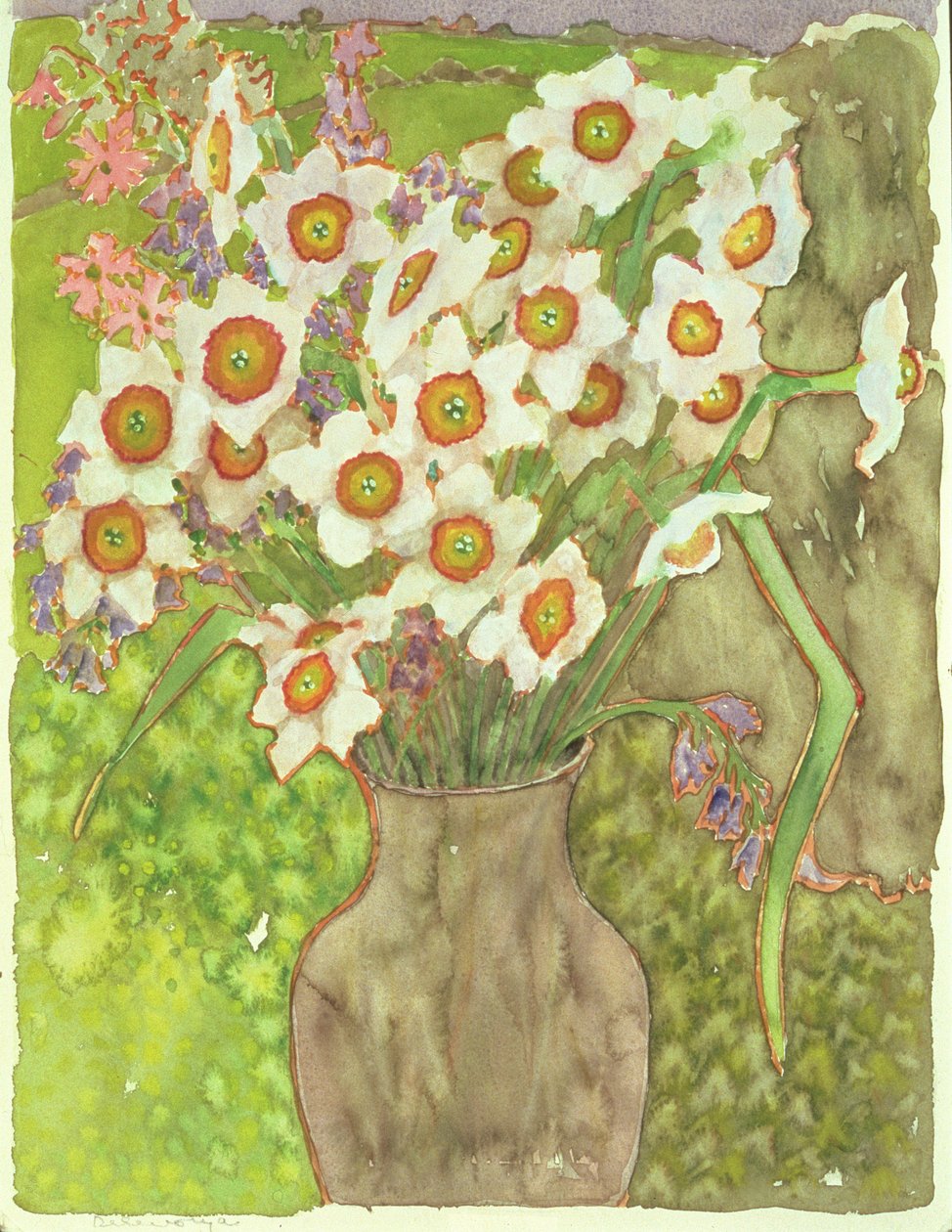 Jonquils at Twilight, 1999 (wc na papíře) od Lillian Delevoryas