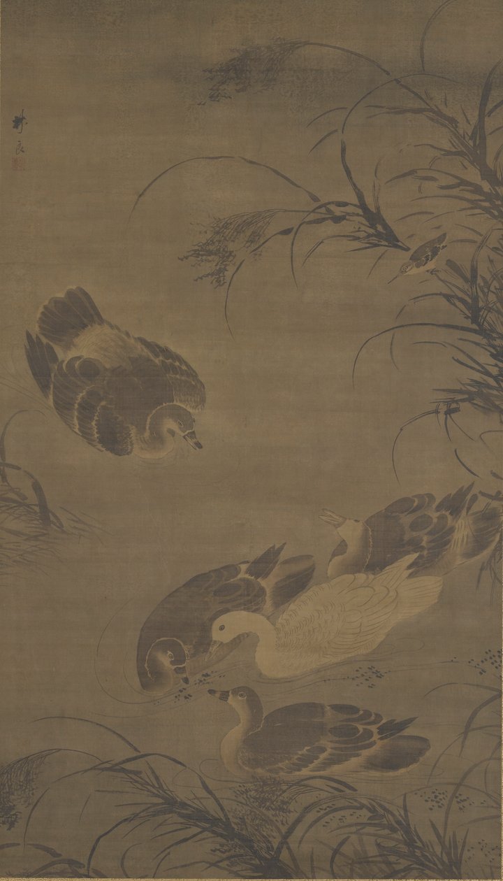 Plavající husy, dynastie Ming, 15. století. od Lin Liang