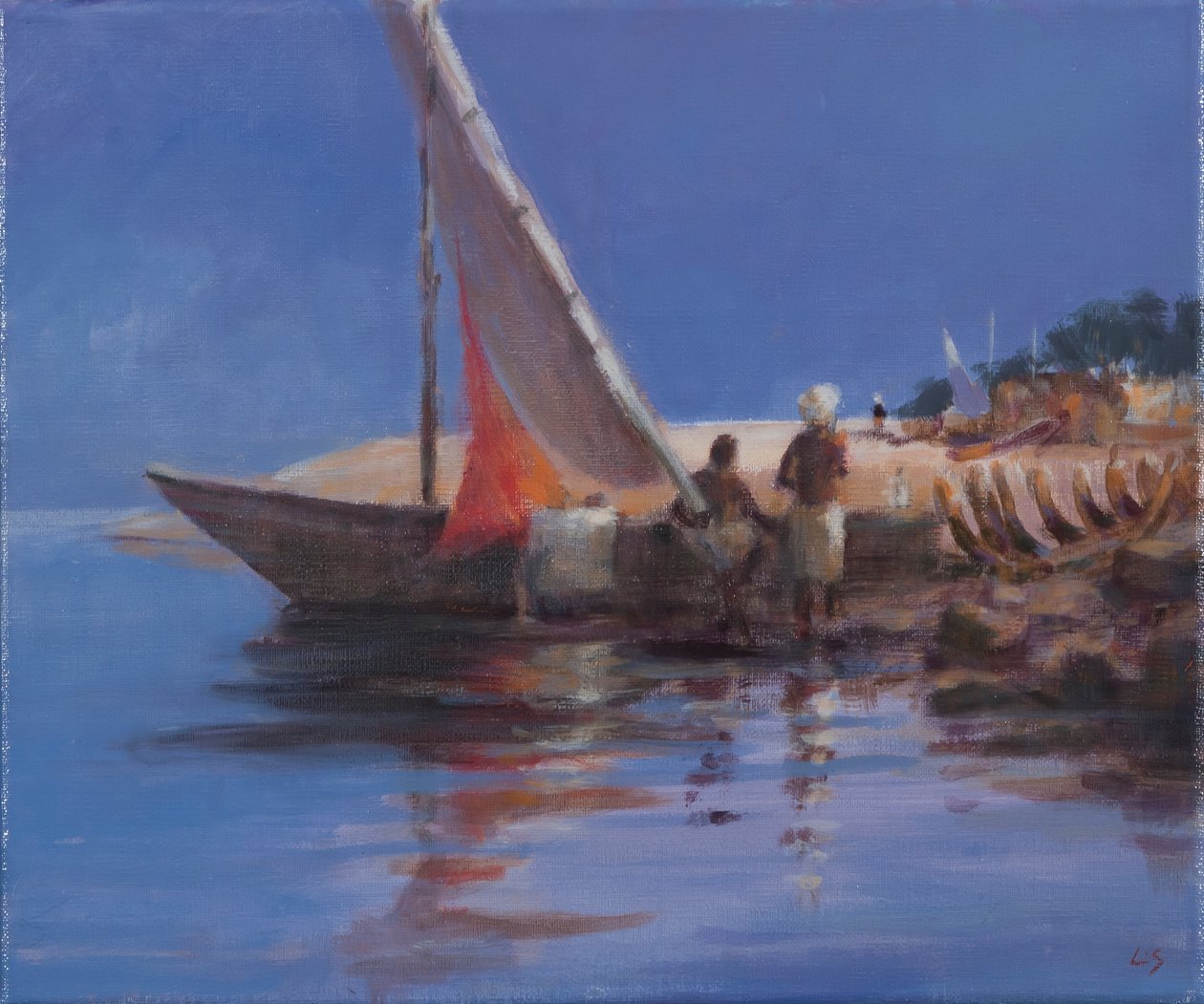 Loděnice, Kilifi, 2012 (akryl na plátně) od Lincoln Seligman