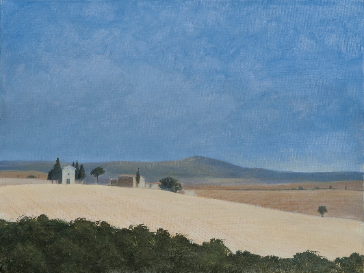 Kaple u Pienzy, 2012 (akryl na plátně) od Lincoln Seligman