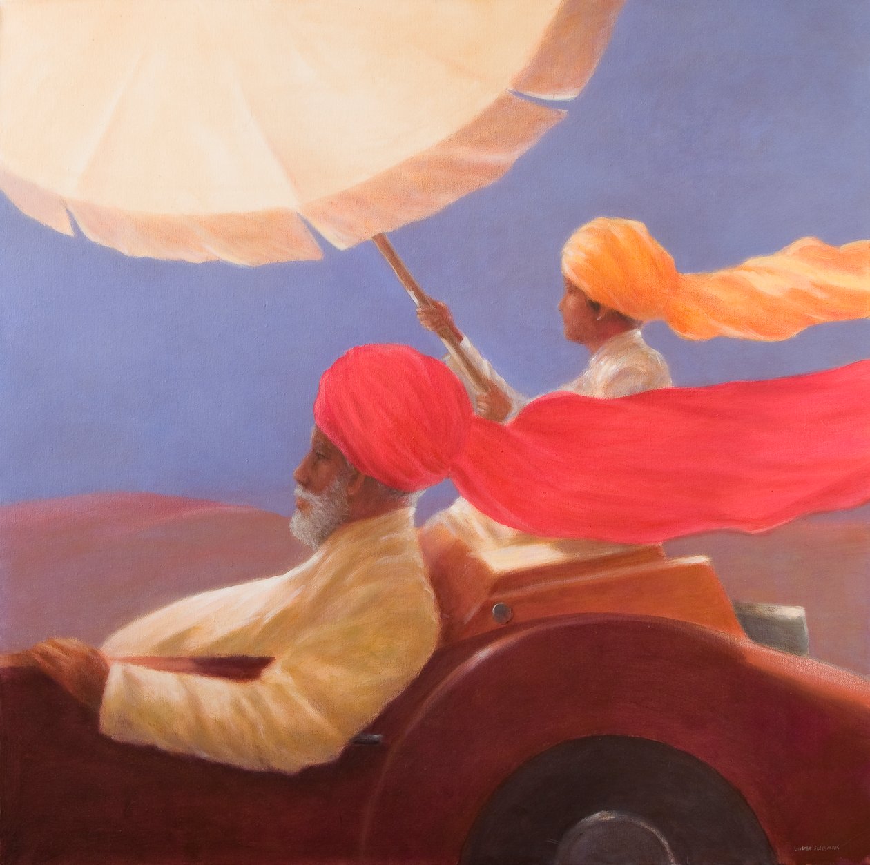 Maharaja at Speed, 2010 (akryl na plátně) od Lincoln Seligman