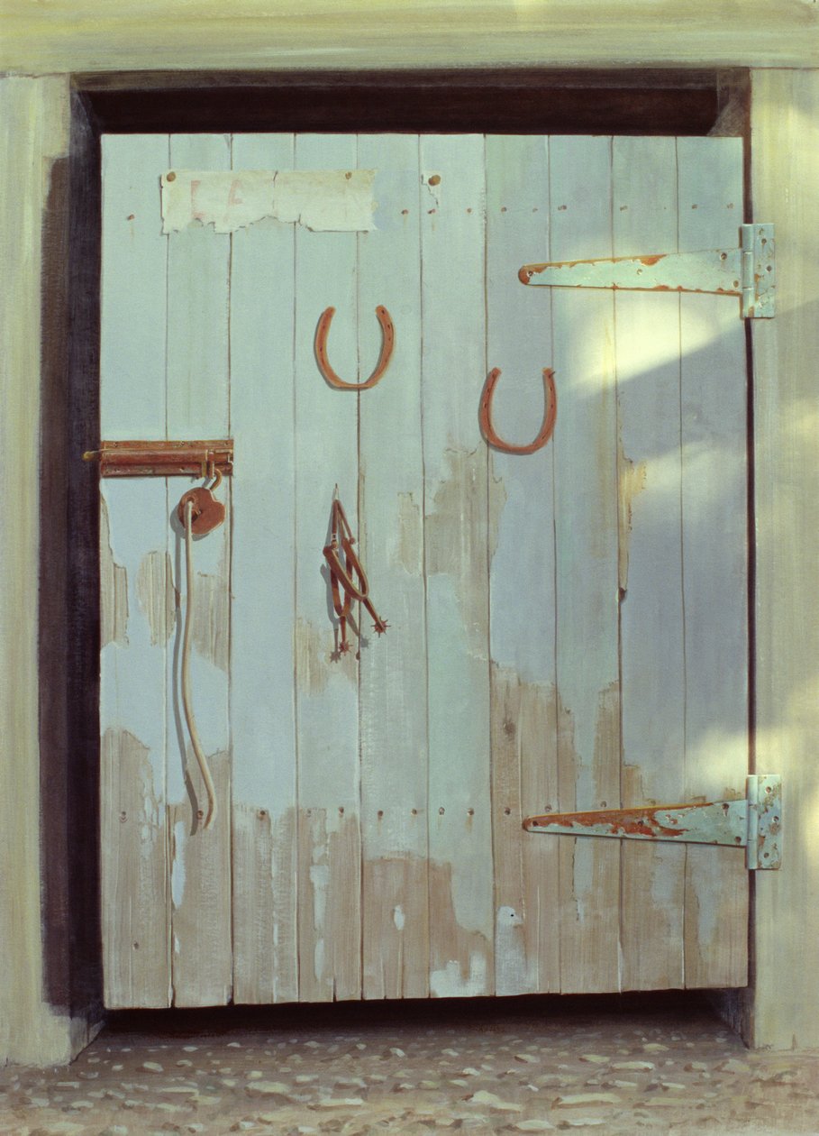 Stable Door, 1990 (akryl na papíře) od Lincoln Seligman