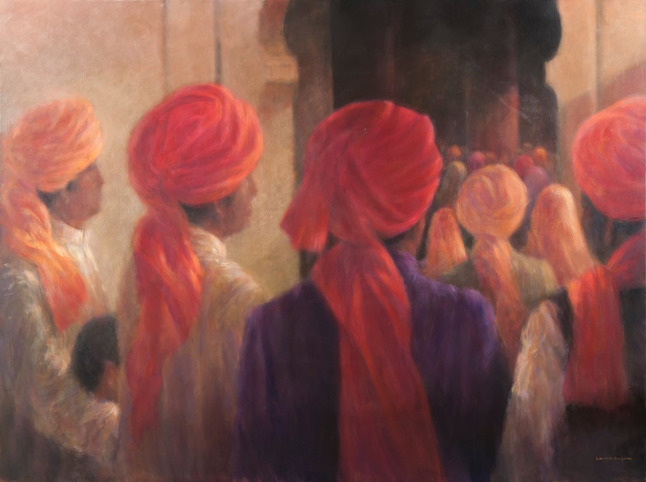 Temple Steps, 2012 (akryl na plátně) od Lincoln Seligman