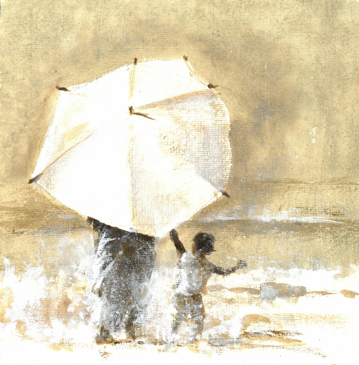 Deštník a dítě 2, 2015 od Lincoln Seligman