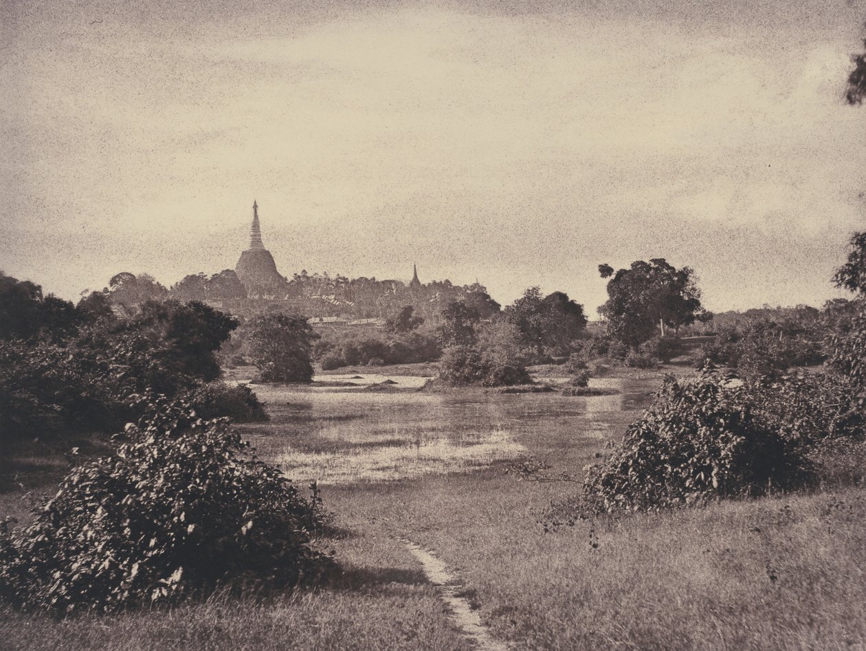 Rangún: Pohled na jezero, listopad 1855 (foto) od Linnaeus Tripe
